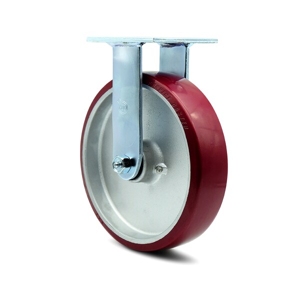 8 Inch Poly on Aluminum Wheel Rigid Caster with Ball Bearing